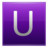 Letter U violet